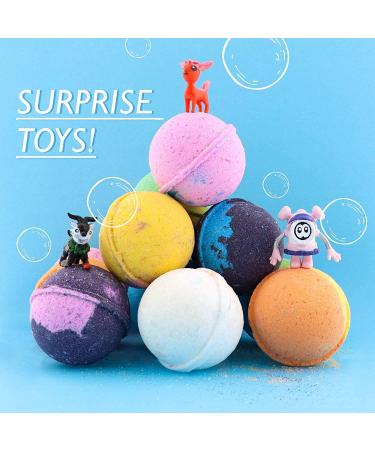 Sky Organics Kids Bath Bombs Gift Set - 12 Jumbo Fizzies with Surprise Toys - USA Made Fun Bath Fizzy Set - Buy Online on GoSupps.com
