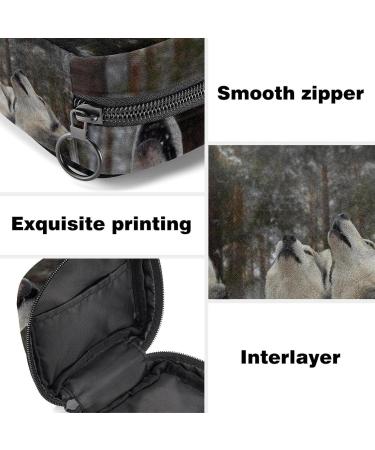 Howl at the Moon Menstruation Pad Bag with Zipper | Women's Tampon & Napkin Collection Bags | Stylish & Functional for Women & Girls - Buy Online on GoSupps.com