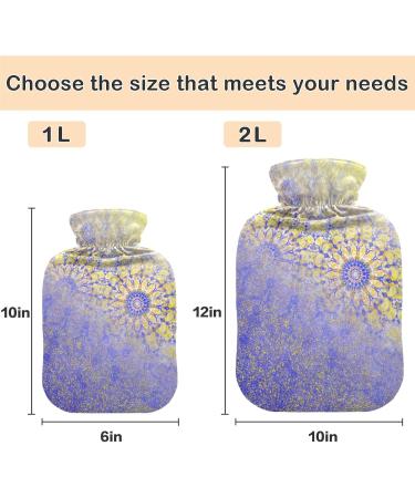 NAANLE 2L Mandala Flower Hot Water Bottle with Cover | Pain Relief for Menstrual Cramps | Heat & Cold Therapy for Hands & Feet - Buy Online on GoSupps.com