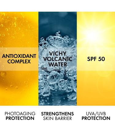 Vichy Capital Soleil Face Sunscreen SPF 50 | Anti Aging Sunblock with UVA/UVB Protection | Daily Sunscreen for Sensitive Skin | Travel Size, Oxybenzone Free - Buy Online on GoSupps.com