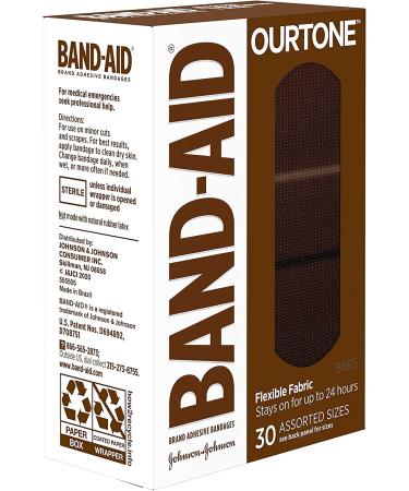 Band-Aid Brand Ourtone Flexible Fabric Adhesive Bandages - 30 Count - Buy Online on GoSupps.com