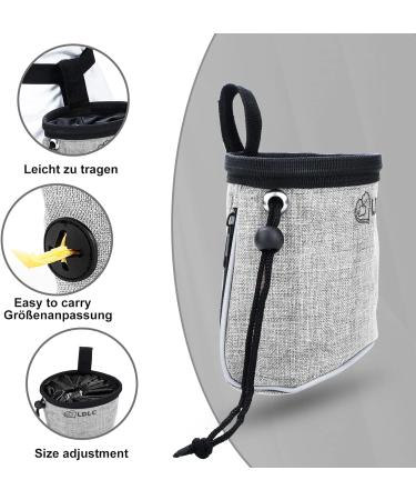 GOTRUST Treat Pouch for Dog Training Dog Treat Bags Small Pet Puppy Treat Pouch Bag Waterproof Dog Walking Pouches with Adjustable Waist Belt and Built-in Dog Waste Bag Dispenser Gray - Buy Online on GoSupps.com
