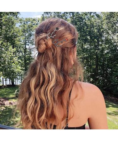 Noverlife 2PCS Rose Hair Sticks - Retro Metal Flower Chopsticks and Hair Pins for Women - Vintage Flower Hair Accessories - Buy Online on GoSupps.com