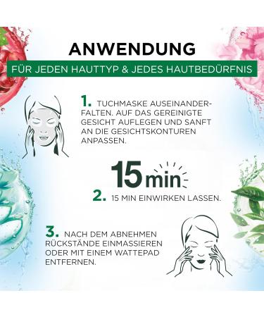 Garnier Cloth Masks Set for All Skin Types - 7 Vegan Facial Masks with Hyaluronic Acid | Hydra Bomb & Nutri Bomb | 28g Each - Buy Online on GoSupps.com