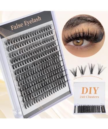 30D & 40D False Eyelash Set | 240 Cluster Eyelash Curler with Glue & Tweezers for Natural Volume - Shop Internationally - Buy Online on GoSupps.com