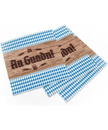 Ittenga Bayrisch Blau Wei Schee Napkins 30x30cm - 20 Pack 3-Layer for Oktoberfest & Festivals - Buy Online on GoSupps.com