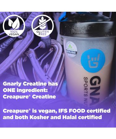 Gnarly Nutrition Creatine Powder - Vegan Creapure NSF Certified 5g Creatine Monohydrate for Optimal Recovery & Sports Nutrition (15.87oz - Buy Online on GoSupps.com