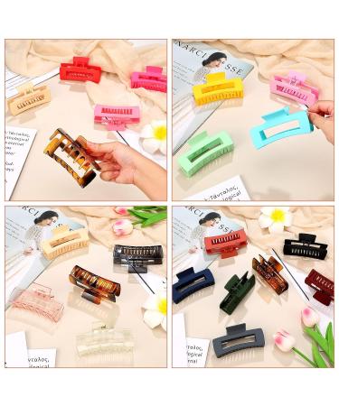 36-Piece 4.1 inch Large Hair Claw Clips - Matte Finish, Strong Hold Plastic Barrettes for Women & Girls - 18 Color Options - Buy Online on GoSupps.com