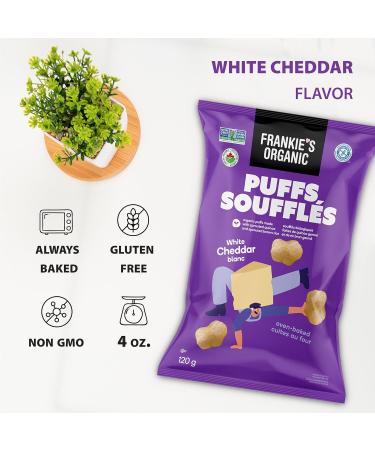 Frankie's Organic White Cheddar Cloud Puffs 120g (Case Of 12) 1.44kg 1.44 kilogram - Buy Online on GoSupps.com