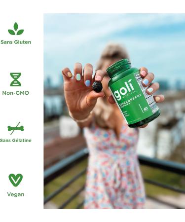 Goli Nutrition Supergreens Gums 60 Vegan Gums Gelatin Free Gluten Free Vegetarian Soy-Free Non-GMO - Buy Online on GoSupps.com