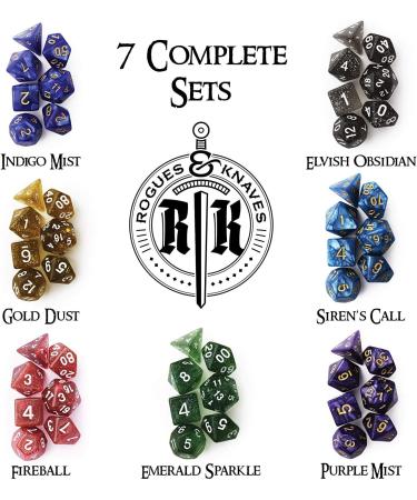 Large Dice Bag with 7 Sets | Dragon DND Dice Bag & 49 Polyhedral Dice | Red Bag with Pockets - Buy Online on GoSupps.com