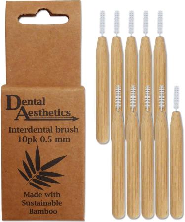 Eco-Friendly Bamboo Interdental Brushes - Pack of 10 (04mm 0.5mm 0.6mm 0.7mm) | Sustainable Dental Care - Buy Online on GoSupps.com
