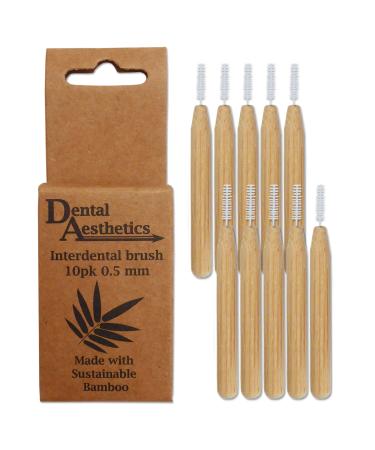 Bamboo Interdental Brushes Bamboo Handle Eco-Friendly 0.5mm Pack of 10 - Buy Online on GoSupps.com