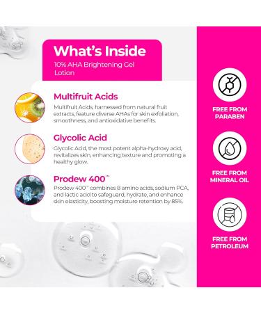 Face Brightening Kit | AHA Gel Lotion & Vitamin C Serum | Anti-Wrinkle & Collagen Booster | Paraben-Free Skincare for Women - Buy Online on GoSupps.com