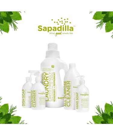 Sapadilla Rosemary + Peppermint Biodegradable Hand Soap - 12 oz Pump - Eco-Friendly & Refreshing - Buy Online on GoSupps.com