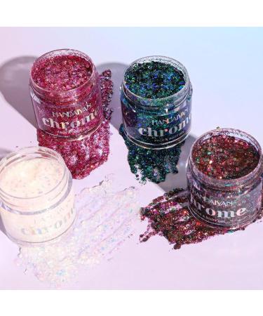 Mermaid Sequins Liquid Holographic Glitter Gel - Chunky Glitter for Face, Hair, Nails - #04 - Buy Online on GoSupps.com