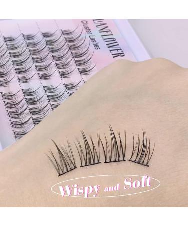 Manga Lashes Cluster Mixed Length | Natural Look Anime Eyelashes Extension | DIY Individual Hybrid Asian Lashes Pack - 10mm-14mm by Lanflower - Buy Online on GoSupps.com