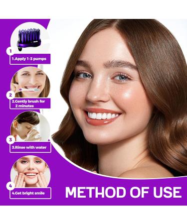 Purple Toothpaste for Teeth Whitening - Instant Brightening Color Corrector - 30ML Whitening Kit - Buy Online on GoSupps.com