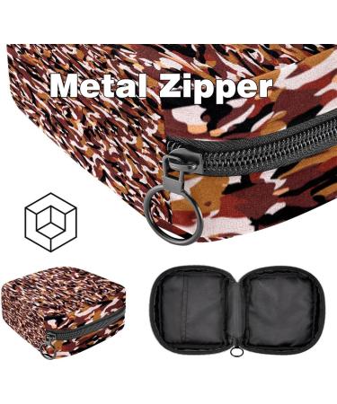 Stylish Storage Bags for Women | Brown Camouflage Portable Menstrual Pad & Tampon Holders | Perfect for School & Office - Buy Online on GoSupps.com
