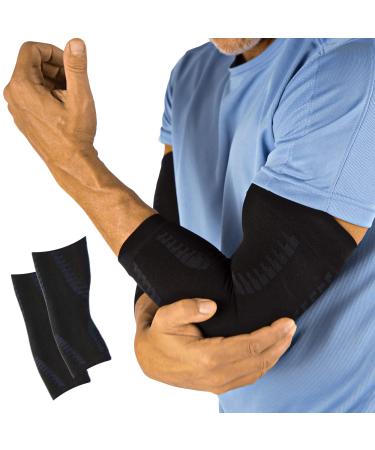 VIVE Basketball Sleeves by (Pair) - Compression Arm Sleeves for Basketball,  Football, Running - Arm Support Improves Circulation, Soothes Muscles