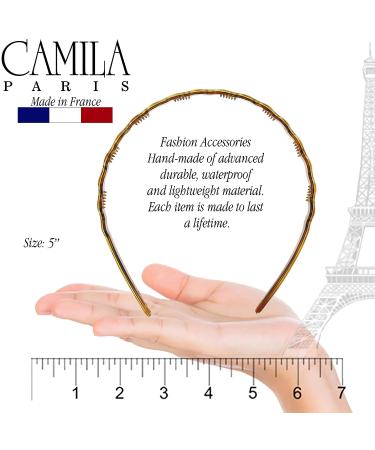 Camila Paris MP313 French Headband for Women - Tortoise Shell - Strong Hold Grip - Lightweight and Flexible - Non-Slip Durable Styling Band - Made in France - Buy Online on GoSupps.com