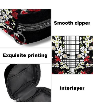 GIAPB Period Bag Sanitary Napkin Storage & Makeup Pouch - Flower Background | Color4849 - Buy Online on GoSupps.com