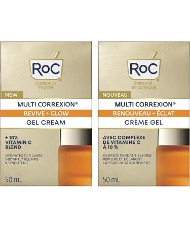 RoC Multi Correxion Revive + Glow 10% Vitamin C Blend Face Moisturizer Anti-Aging Gel Cream for Instant Glow Hypo-Allegenic & Oil-Free Skin Care 50ML - Buy Online on GoSupps.com