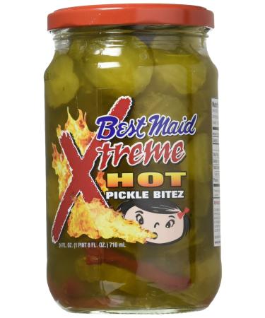 Best Maid Xtreme Hot Pickle Bitez 24oz Jar (Pack of 2)