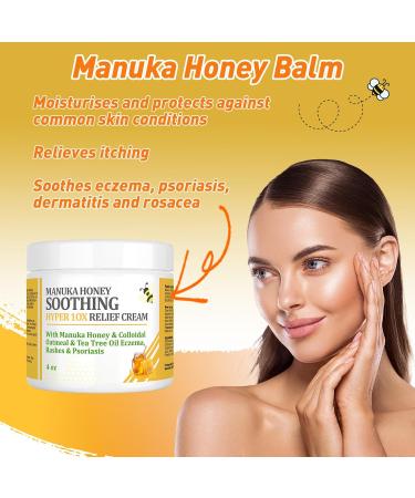 Manuka Honey Draw Salve Cream - Soothing Relief for Seborrheic Dermatitis Eczema Rosacea Psoriasis & Dry Scalp - Buy Online on GoSupps.com