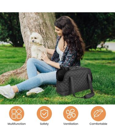 Happy Hachi Dog & Cat Carrier Bag - Portable Travel Bag for Small Pets with Shoulder Strap & Breathable Mesh - Ideal for Pets Up to 7 kg (Black) - Buy Online on GoSupps.com