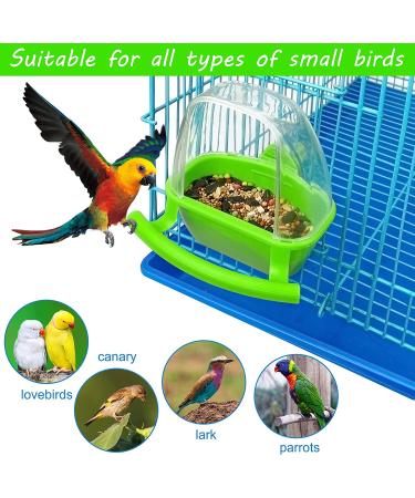 2Pcs Bird Feeder for Cage - Water & Food Dispenser for Parakeet, Budgies, Lovebirds | Hanging Bird Cage Accessories & Supplies - Buy Online on GoSupps.com