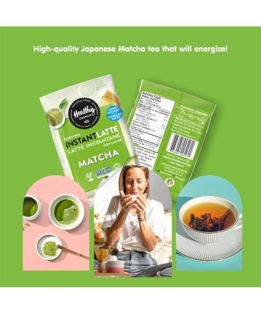 Healthy Crunch Instant Matcha Latte Powder 2 Units x 112g - Gluten-Free Tree Nut-Free Peanut-Free - School Approved Organic Matcha Latte - Safe for Kids - Allergen-Free - Matcha Tea for Daily Use - Buy Online on GoSupps.com