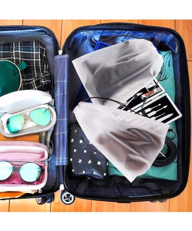 Laojbaba Clear Shoe Bags Travel Storage Organizer 12 Pack - Men's and Women's Drawstring Bags (15.7''X12'') - Buy Online on GoSupps.com
