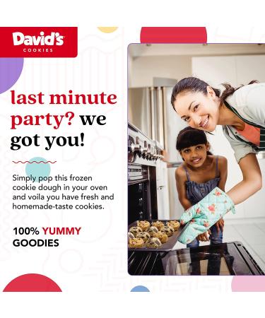 Davids Cookies Chocolate Chunk Frozen Dough - 96 Preformed Pieces - No Preservatives - Easy Bake - Buy Online on GoSupps.com