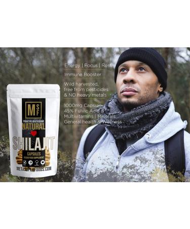 Premium Quality SHILAJIT Capsules - 1000mg Per Capsule - High Potency - Vegan - Non GMO - Made in UK - Buy Online on GoSupps.com