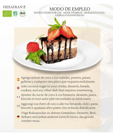 Frisafran Organic Coconut Blossom Sugar - 200g | Natural Sweetener & Healthier Alternative - Buy Online on GoSupps.com