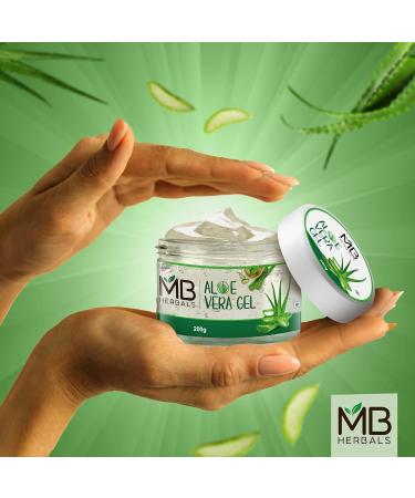 MB Herbals Aloe Vera Gel 7 oz - Pure Moisturizing Gel for Skin & Hair Care | No Added Fragrance - Buy Online on GoSupps.com