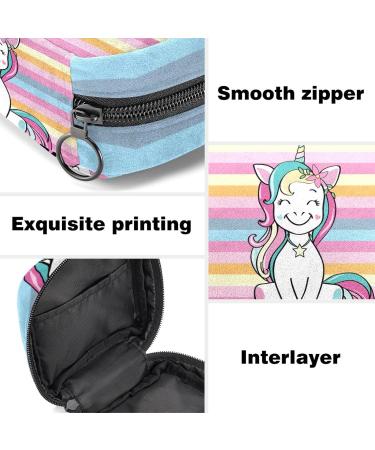 Unicorn Sanitary Napkin Storage Bag - Menstrual Pad Pouch with Zipper for Girls & Women - Buy Online on GoSupps.com