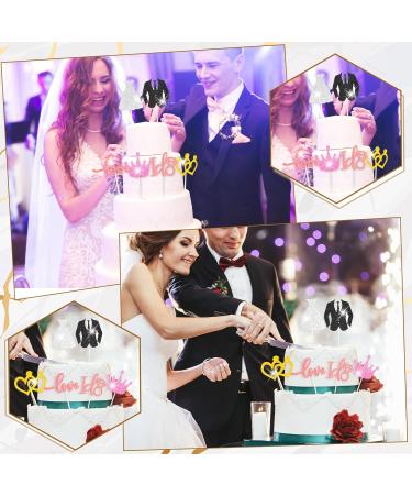 Sinload 72 Pack Wedding Cupcake Toppers Glitter Groom and Bride Love I Do Crown Ring Heart Cupcake Picks Wedding Cake Decorations for Wedding Engagement Party Bridal Shower Supplies - Buy Online on GoSupps.com