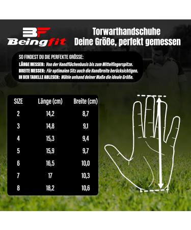 High Protection Being Fit Goalkeeper Gloves for Kids | 4mm Latex Football Gloves Size 4 (Ages 6-9) - Unique Blue Design - Buy Online on GoSupps.com