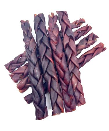 BULLY PALS - 12 inch Braided Beef Collagen Sticks - Dog Dental Chew - 7 Pack - Odour Free Rawhide Free Long Lasting Alternative to Bully Sticks All Natural Protein Rich