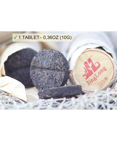 Jinglong Tea Factory Bamboo Leaf Tube Ripe Pu-erh Tea (80 Cups) 7.1oz - Premium Quality - Buy Online on GoSupps.com