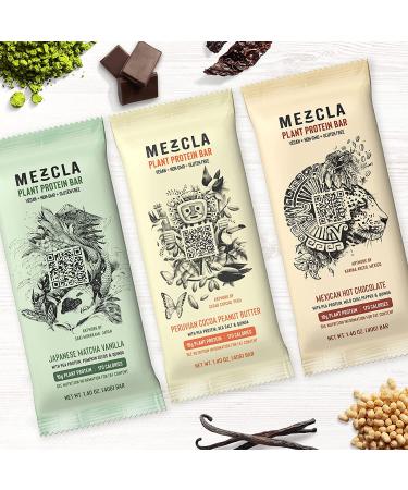 Mezcla Vegan Plant Protein Bars Variety Pack - Gluten-Free, Non-GMO, Soy-Free - 10g Protein - 8-Pack - Buy Online on GoSupps.com