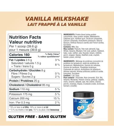 Pure Protein Whey Protein Powder - High Protein (25 g/scoop) Low Sugar (2 g/scoop) Gluten Free - Fast-Acting Formula Vanilla 453g (Packaging May Vary) Vanilla 453 g (Pack of 1) - Buy Online on GoSupps.com