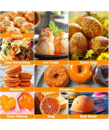 Gel Food Coloring - 80ml Orange Gel Based Food Dye Vibrant Tasteless Concentrated Food Coloring for Cake Cookie Decorating Easter Egg Icing Fondant Baking Macaron - 2.71 Fl.Oz Bottles (Christmas) - Buy Online on GoSupps.com