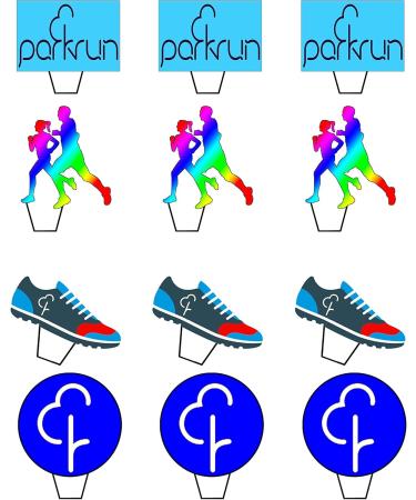 Made4You Park Run - Edible Cupcake Toppers - Stand-up Wafer Cake Decorations (12) - Buy Online on GoSupps.com