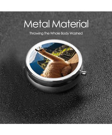 Sheep Printed Mini Round Pill Box | 3 Compartment Portable Pill Organizer for Travel Home & Office - Buy Online on GoSupps.com