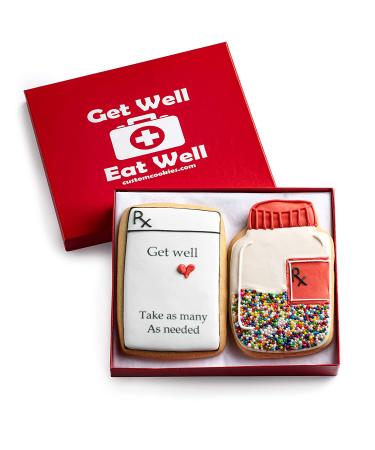 CustomCookies Gourmet Get Well Cookie Gift Basket | Treat Someone Special - Buy Online on GoSupps.com