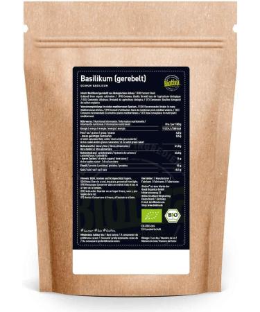 Organic Basil Leaves 250g - lat. Ocimum basilicum - for seasoning Mediterranean dishes - controlled and certified - Buy Online on GoSupps.com