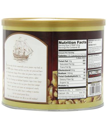 Kirkland Signature Super XL Virginia Peanuts 40oz Light Brown - 2.5lb Pack of 1 - Buy Online on GoSupps.com